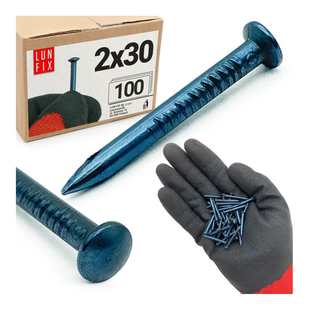 Stahlnägel 2x30 mm gebläut 100stk.