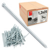 Sockelleisten Nägel 1,2x25 5kg Silber Verzinkter
