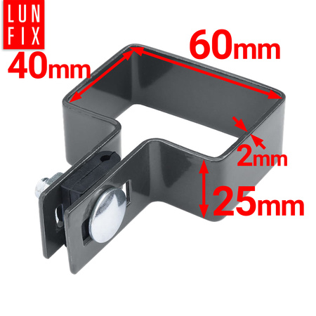 Endschelle Vierkant für 40x60 mm Pfosten Graphit