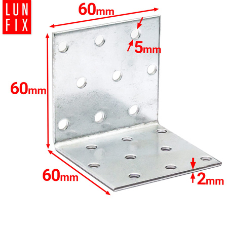 Winkelverbinder 60x60x60x2 20 Stück