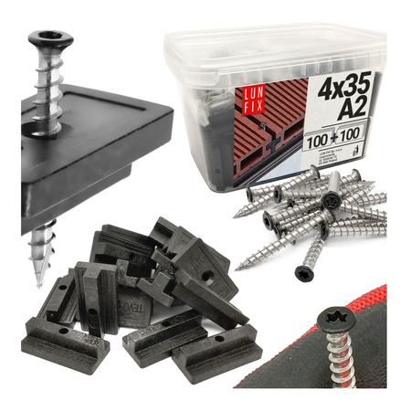 Terrassenverbinder 100 Stück inkl. Schrauben