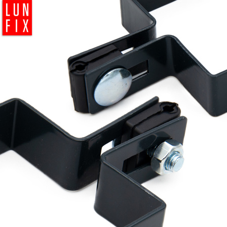 Eckschelle für 80x80 mm Pfosten Graphit