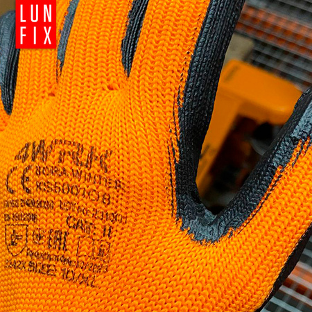 Winter-Arbeitshandschuhe Baumwolle mit Latex, Größe 10 XL