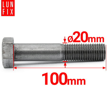 Sechskantschrauben M20x100 DIN 931 1 kg (ca.3 Stk.) Teilgewinde Klasse 5.8