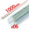 Gewindestange M6 x 1000 mm, 1 Stück, Festigkeitsklasse 4.8 DIN 975