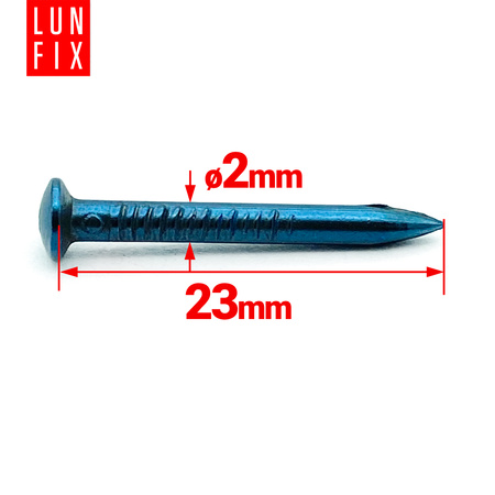 Stahlnägel 2x23 mm gebläut 100stk.