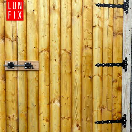 Scharnier Schwarz Gartentor 300x170x30x2 1stk.