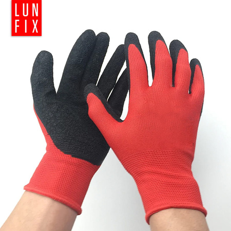 Arbeitshandschuhe mit Latexbeschichtung, rote Größe XXL 12 Stück