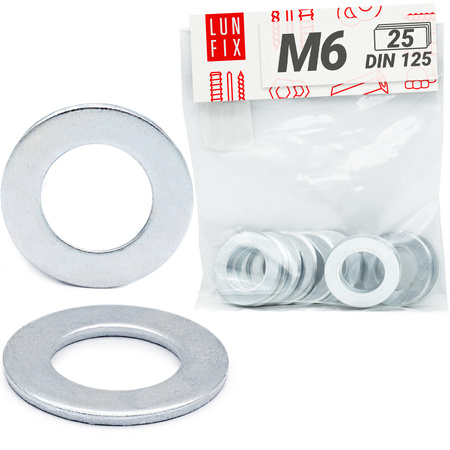 Unterlegscheiben M6 DIN 125 25 Stück