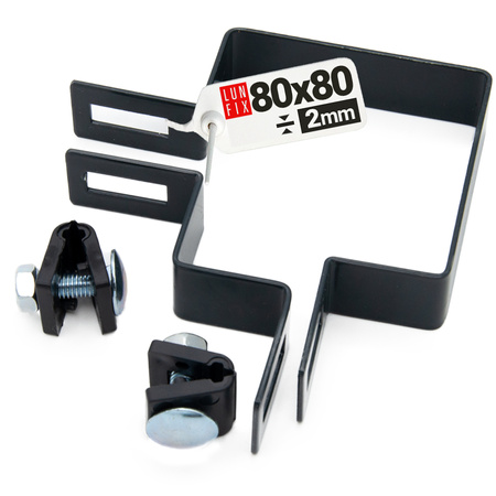 Eckschelle für 80x80 mm Pfosten Graphit