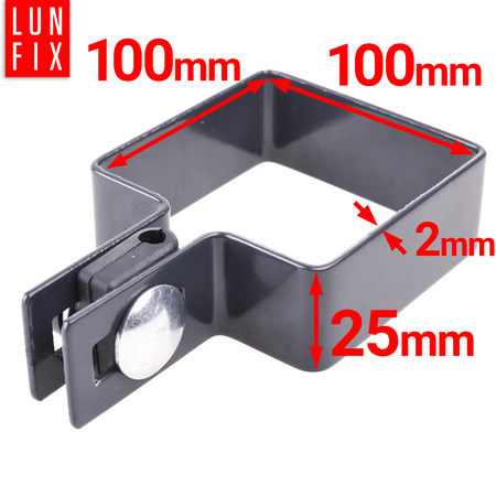 Endschelle Vierkant für 100x100 mm Pfosten Graphit