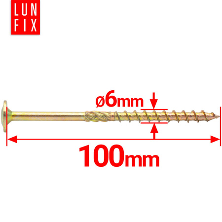 Tellerkopfschrauben 6x100 mm 50 Stück TX30