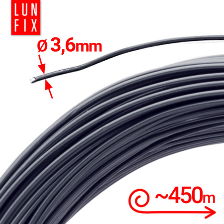 Spanndraht Gartendraht Anthrazit Verzinkt und PVC 450m Ø3,6mm