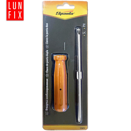 Wkrętak dwustronny płaski + krzyżak SL6/PH2