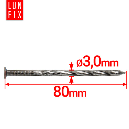 Schraubnägel 3x80 5kg Twistnägel Gewinde-Bodennägel