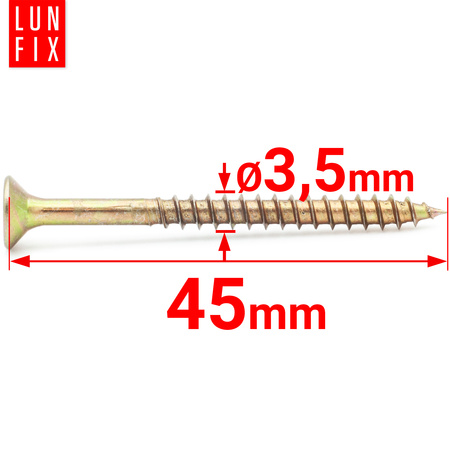 Universalschraube 3,5x45 mm 1kg 550stk Kreuzschlitz PZ2
