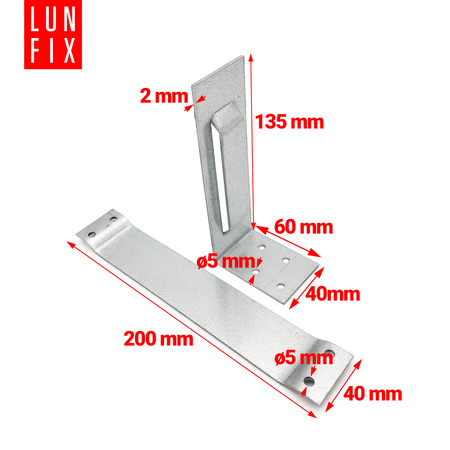 Winkelhalterung eines Blockhauses 200x135 1stk.