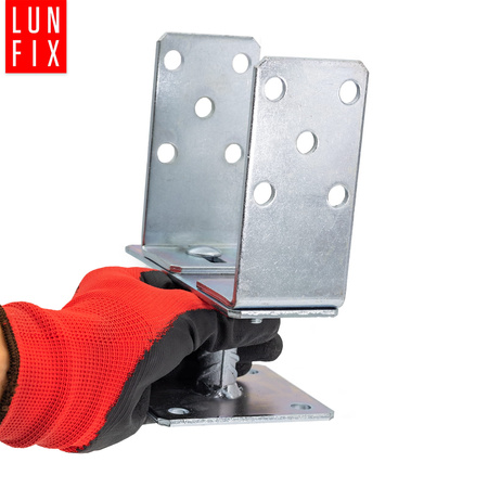 Pfostenträger zum Aufschrauben U-Form 200x60x4mm