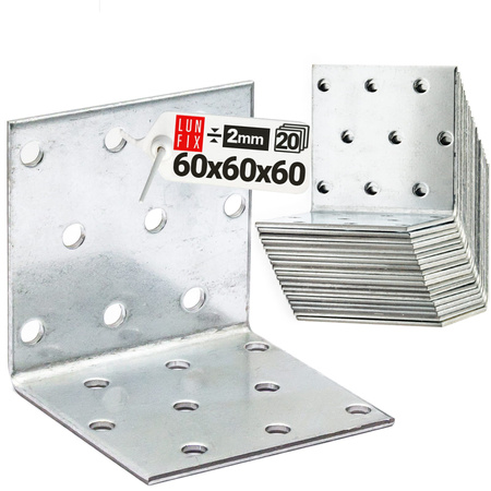 Winkelverbinder 60x60x60x2 20 Stück