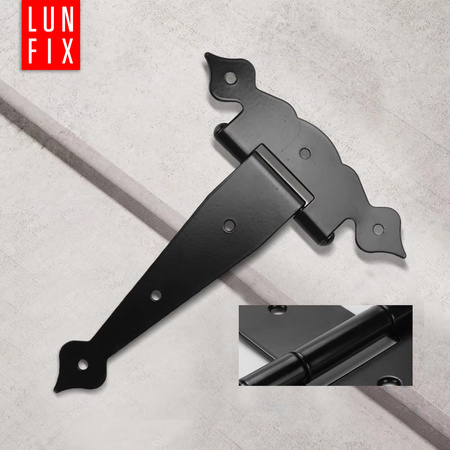 Scharnier Schwarz Gartentor 200x50x190x2,5 1stk.