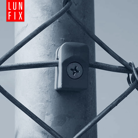 Spanndrahthalter mit Selbstscheidender Schraube 4mm Schwarz 10er Set