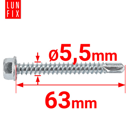 Bohrschrauben 5,5x63 250stk.