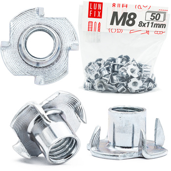 Einschlagmuttern M8 x 11 mm DIN 6930 50 Stück