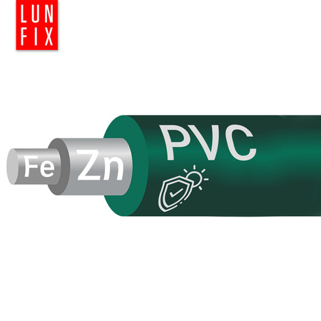 Spanndraht Gartendraht Grün Verzinkt und PVC 450m Ø3,6mm