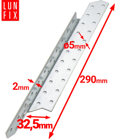 Sparrenpfettenanker 32x290mm Links 10er Set