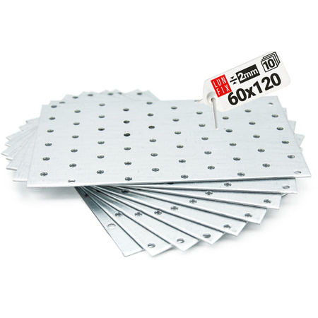 Flachverbinder 120x60x2mm Lochplatte 10 Stk