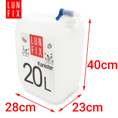 Wasserkanister 20 l HDPE mit Auslaufhahn