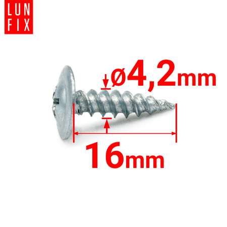 Selbstschneidende 4,2 x 16 mm 1000 Stück