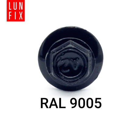 Trapezblechschrauben 4,8 x 35 mm 250 Stück Tiefschwarz RAL 9005