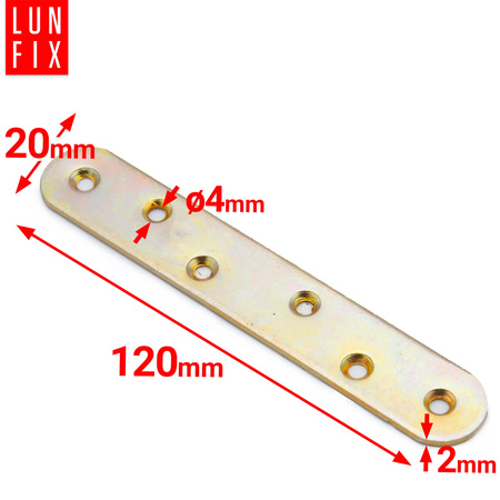 Möbel Flachverbinder 120x20x2mm 20er Set