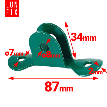 Querstrebenhalter zur Zaunpfosten Grün inkl. 2 Schrauben