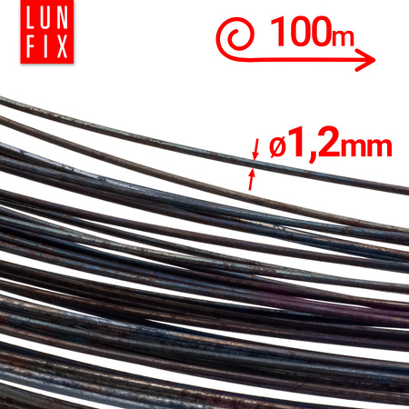 Eisendraht Bewehrugsbau Schwarz Ø1,2mm 100m