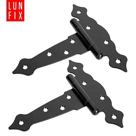 Scharnier Schwarz Gartentor 125x40x160x2,5 1stk.