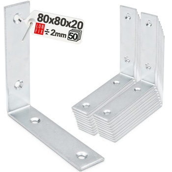 Stuhlwinkel Konstruktionswinkel 80x80x20x2 mm 50 Stück