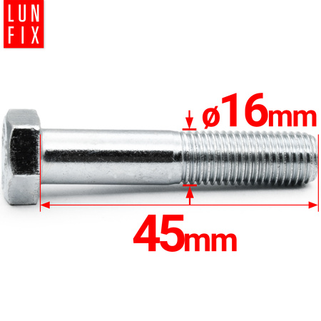 Sechskantschrauben M16x45 DIN 931 1 kg (ca.9 Stk.) Teilgewinde Klasse 8.8