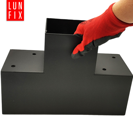 Montage Satz: Schwarz Eckverbinder L 9 x 9 cm + Schrauben