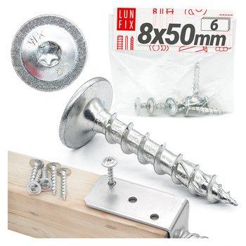 Pfostenschrauben 8 x 50mm 6 Stück T40