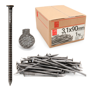 Rillennagel 3,1x90 1kg Unverzinkter