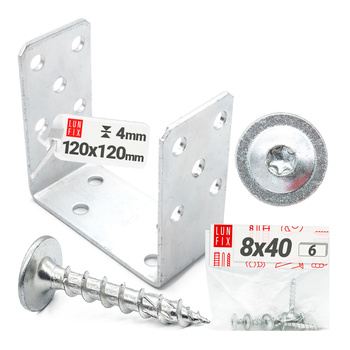 Montage Satz: U-Pfostenträger 120 + Schrauben