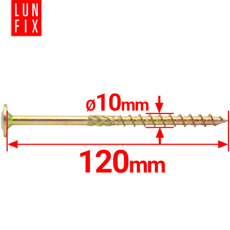 Tellerkopfschrauben 10x120 mm 1 Stück TX40