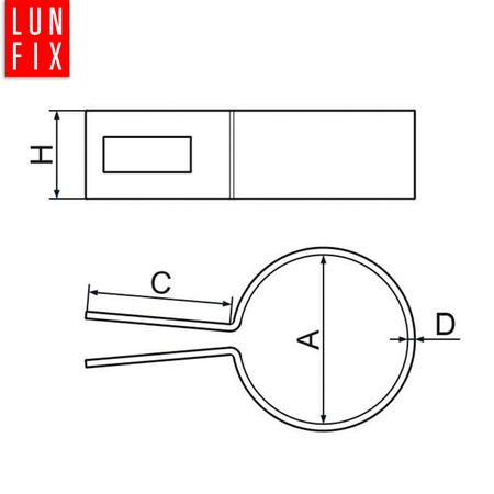 Endschelle Rund für 60 mm Pfosten Verzinkt