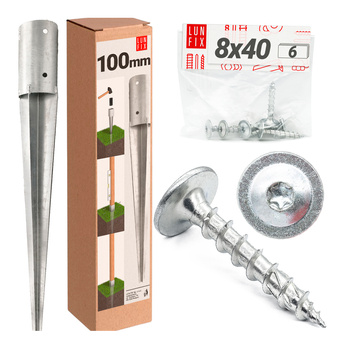 Montage Satz: Bodenhülse runden 100 cm + Schrauben