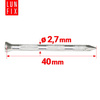 Gehärtet Betonnägel 2,7x40 mm 1kg