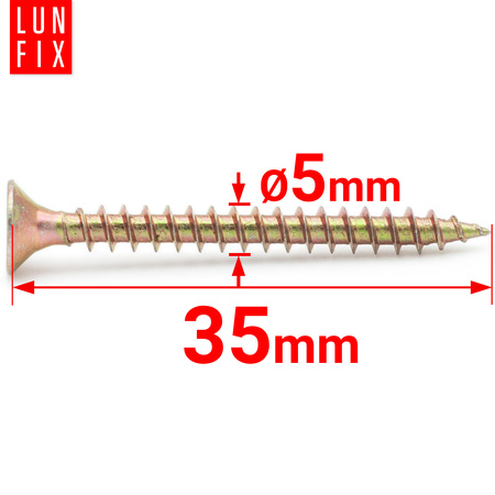 Universalschraube 5,0x35 mm 500 Stück Kreuzschlitz PZ2
