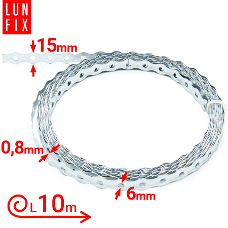 Lochband 15x0,8mm 10m