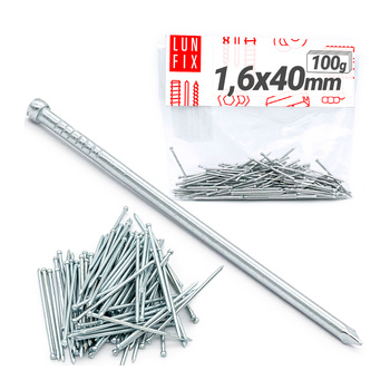 Sockelleisten Nägel 1,6x40 100g Silber Verzinkter